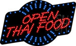 Open Thai Food Animated LED Sign