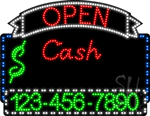 Cash For Gold Open and Closed with Phone Number Animated LED Sign