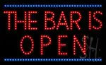 Bar Is Open LED Sign
