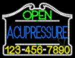 Acupressure Open with Phone Number Animated LED Sign