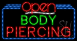 Body Piercing Open Animated LED Sign