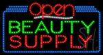Beauty Supply Open Animated LED Sign