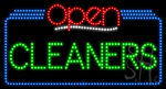 Cleaners Open Animated LED Sign