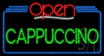 Cappuccino Open Animated LED Sign