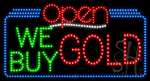 We Buy Gold Open Animated LED Sign