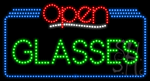 Glasses Open Animated LED Sign
