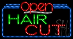 Hair Cut Open Animated LED Sign