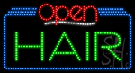 Hair Open Animated LED Sign