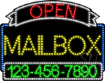 Mailbox Open with Phone Number Animated LED Sign