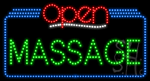 Massage Open Animated LED Sign