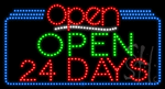 Open 24 Days Open Animated LED Sign