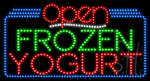 Frozen Yogurt Open Animated LED Sign