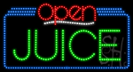 Juice Open Animated LED Sign