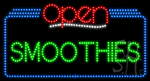 Smoothies Open Animated LED Sign