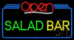 Salad Bar Open with Phone Number Animated LED Sign