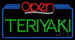Teriyaki Open Animated LED Sign