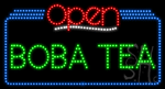 Boba Tea Open Animated LED Sign
