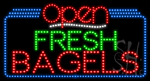Fresh Bagels Open Animated LED Sign