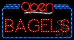 Bagels Open Animated LED Sign