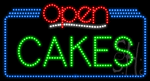 Cakes Open Animated LED Sign
