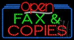 Fax Copies Open Animated LED Sign