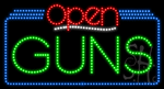 Guns Open Animated LED Sign