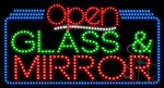 Glass Mirror Open Animated LED Sign
