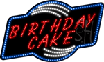 Birthday Cake Animated LED Sign