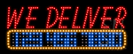 We Deliver 123-4567 Animated LED Sign