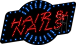 Hair and Nails Animated LED Sign