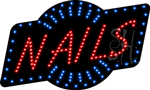 Nails Animated LED Sign
