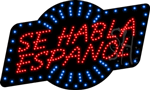 Se Habla Espanol Animated LED Sign