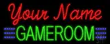 Custom Green Gameroom Led Sign