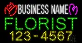 Custom Florist With Phone Number Led Sign