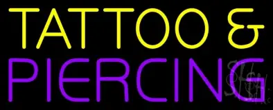 Yellow Tattoo and Purple Piercing Neon Sign