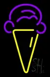 Yellow Purple Ice Cream Logo LED Neon Sign