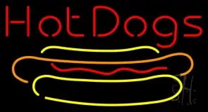 Lichtfluter i519-r Hot Dogs Neon Light sign Barlicht Lichtwerbung Neonlicht