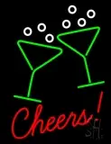 Cheers With Wine Glass LED Neon Sign