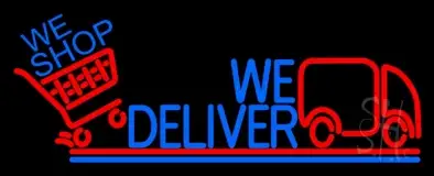 We Deliver With Van LED Neon Sign