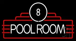 8 Pool Room LED Neon Sign