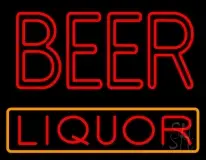 Red Double Stroke Beer Liquor LED Neon Sign
