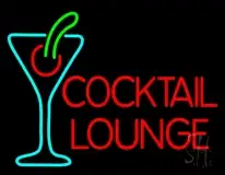 Cocktail Lounge With Martini Glass LED Neon Sign