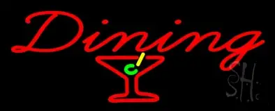 Dining With Martini Glass LED Neon Sign
