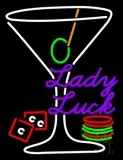 Lady Luck Martini Glass LED Neon Sign
