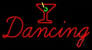 Martini Glass Dancing LED Neon Sign