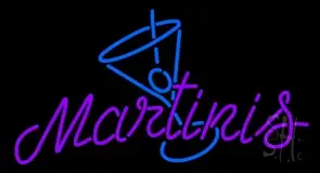 Martini Glass In Between Martinis LED Neon Sign