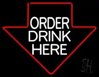 Order Drinks Here With Arrow LED Neon Sign