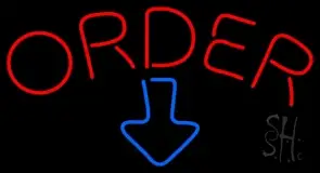 Order With Arrow LED Neon Sign
