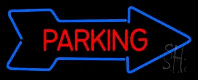 Parking With Arrow LED Neon Sign