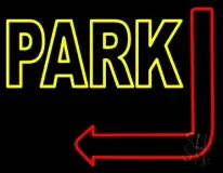 Park With Arrow LED Neon Sign